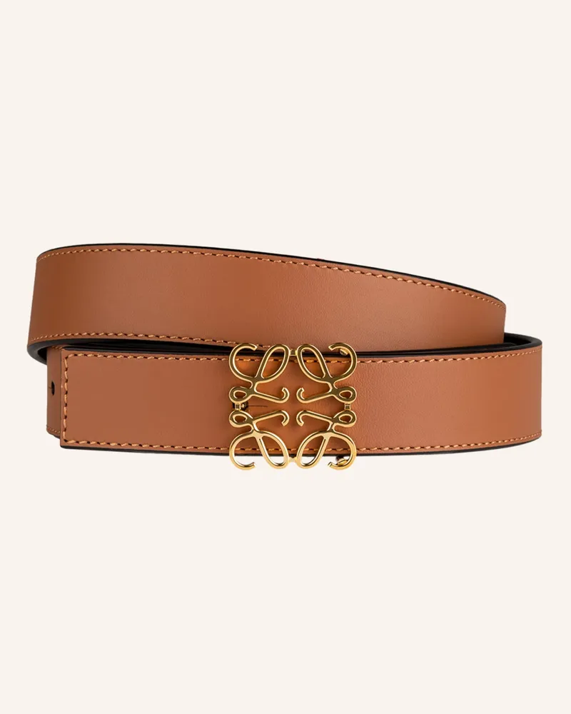 Loewe Ledergürtel zum Wenden Schwarz