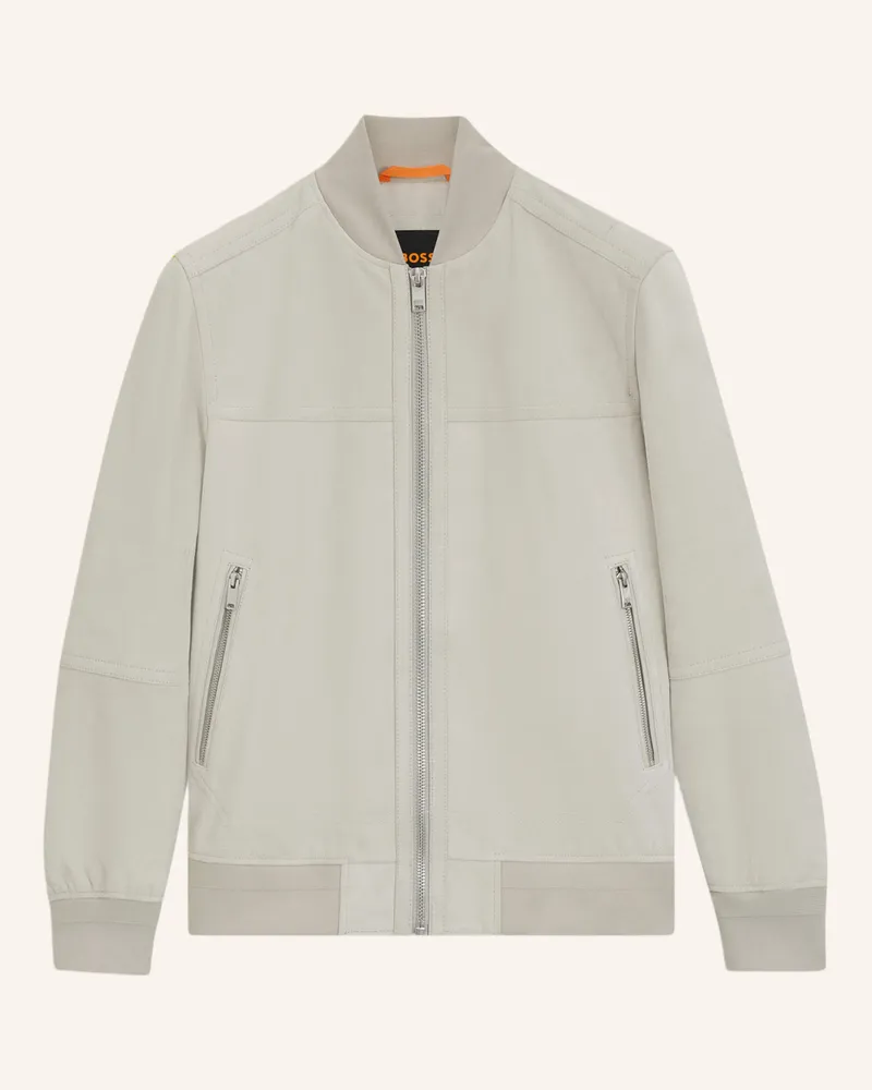 HUGO BOSS Lederjacke JOHICE Regular Fit Beige