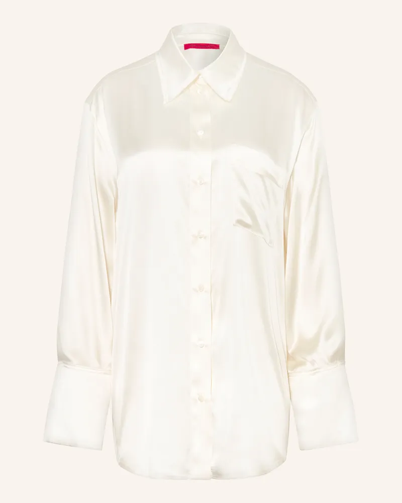 MAX&Co. Hemdbluse Mcoangri Aus Seide weiss Weiss