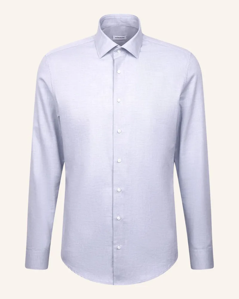 Seidensticker Flanellhemd Shaped Fit Blau