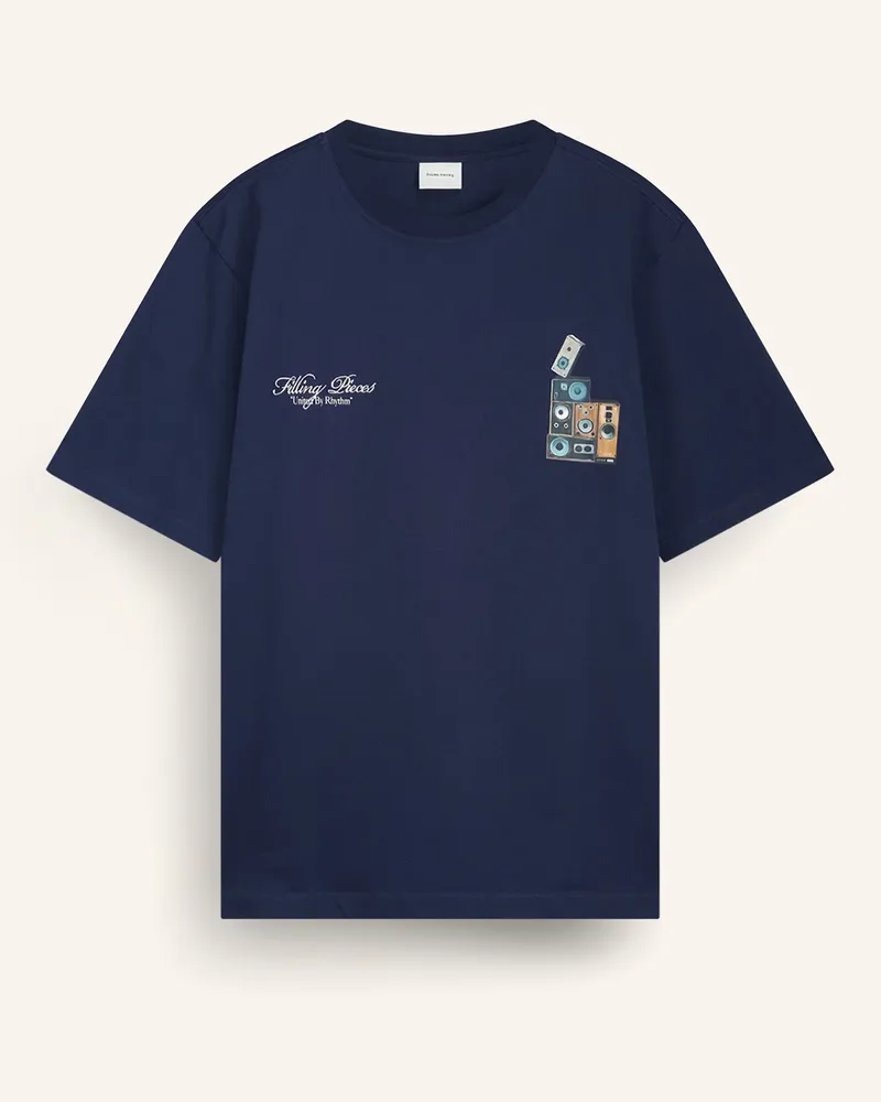 Filling Pieces T-Shirt Speaker Wall blau Dunkelblau