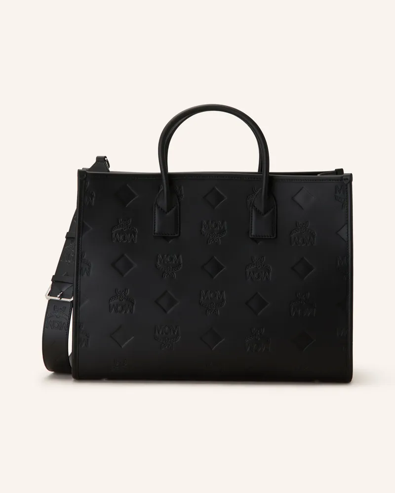 MCM Shopper München Large schwarz Schwarz