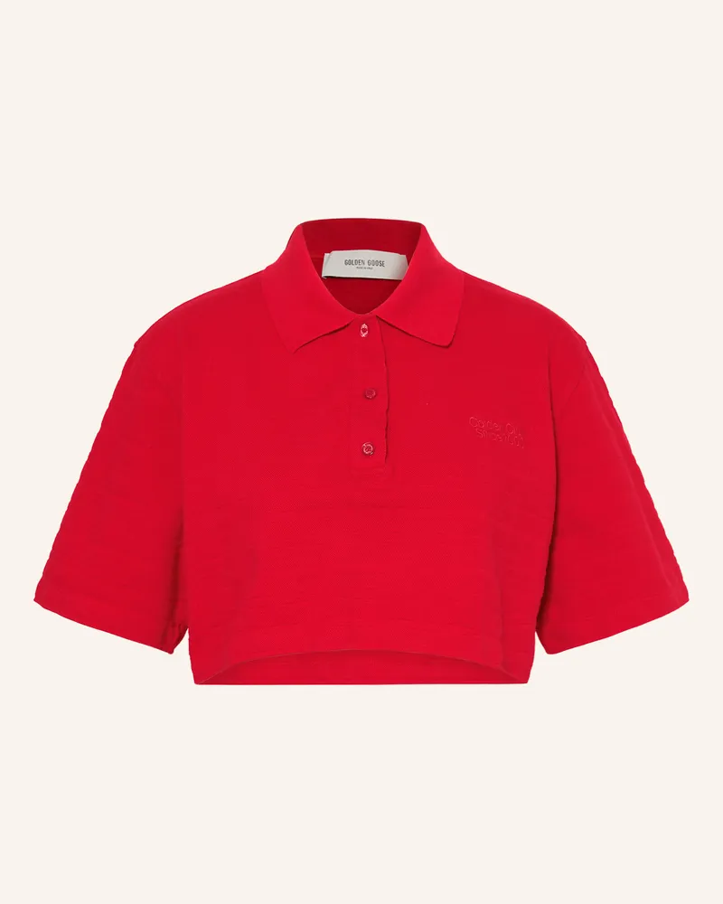Golden Goose Cropped-Poloshirt rot Rot