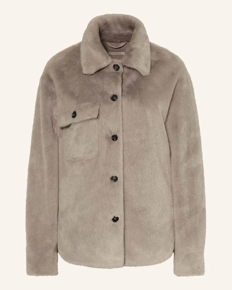 lilienfels Kunstpelz-Jacke Taupe