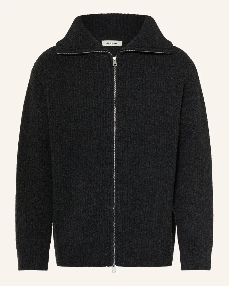 Sandro Strickjacke grau Dunkelgrau