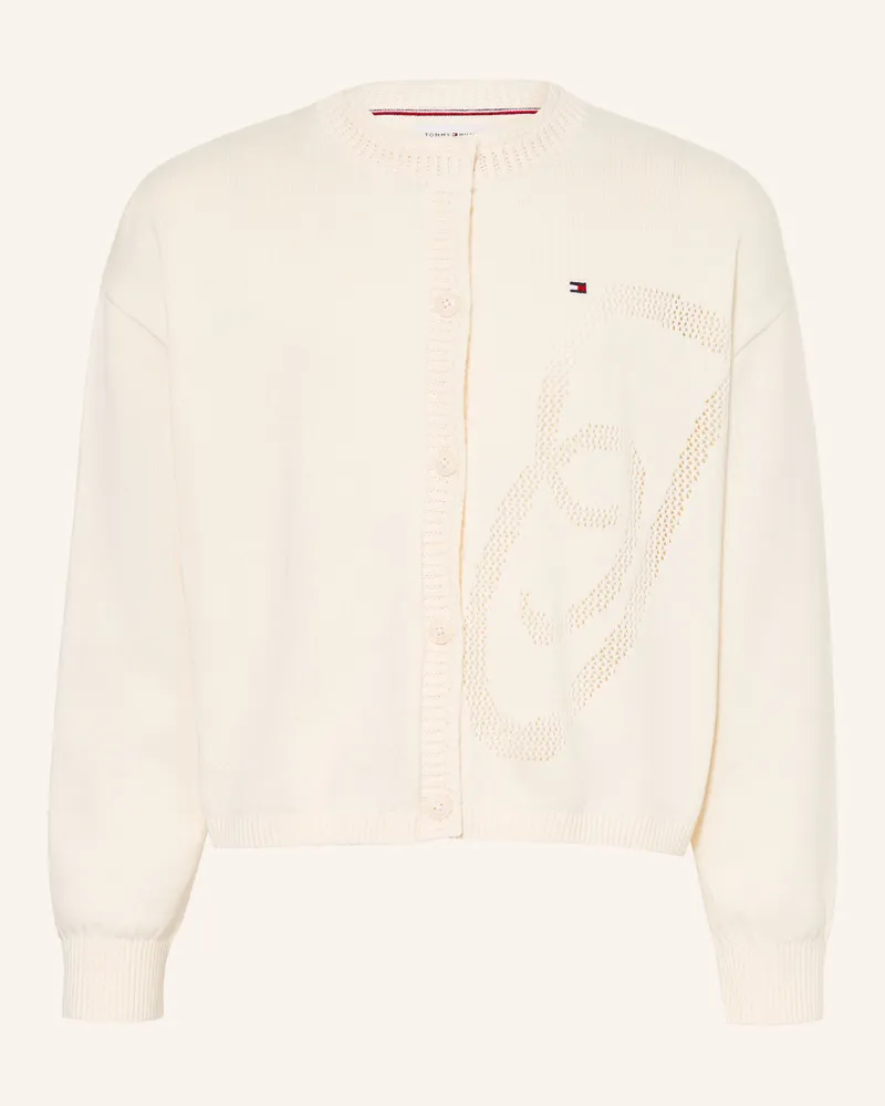Tommy Hilfiger Strickjacke weiss Creme