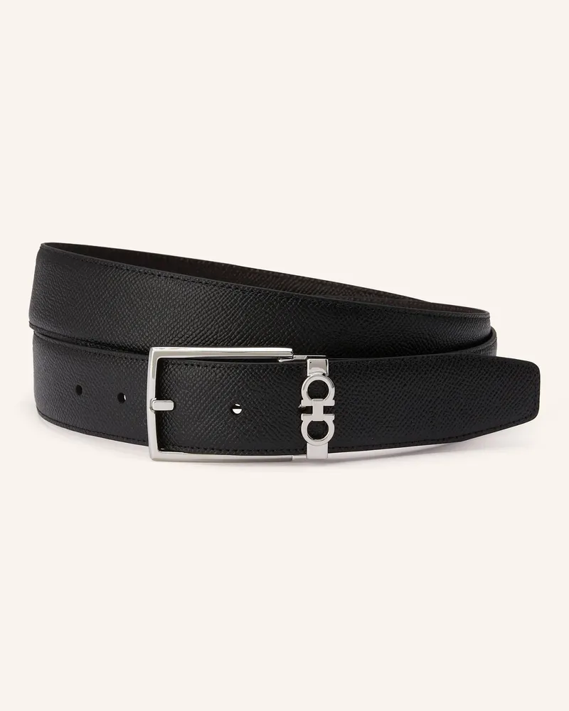 Ferragamo Ledergürtel Schwarz