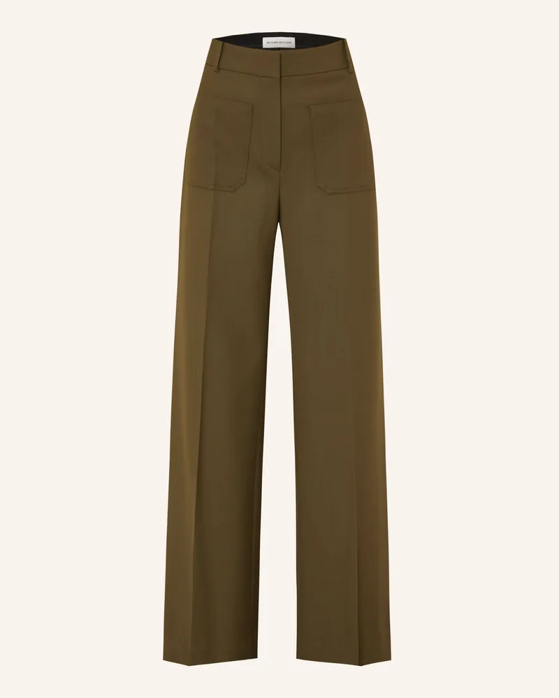 Victoria Beckham Marlenehose Alina gruen Oliv
