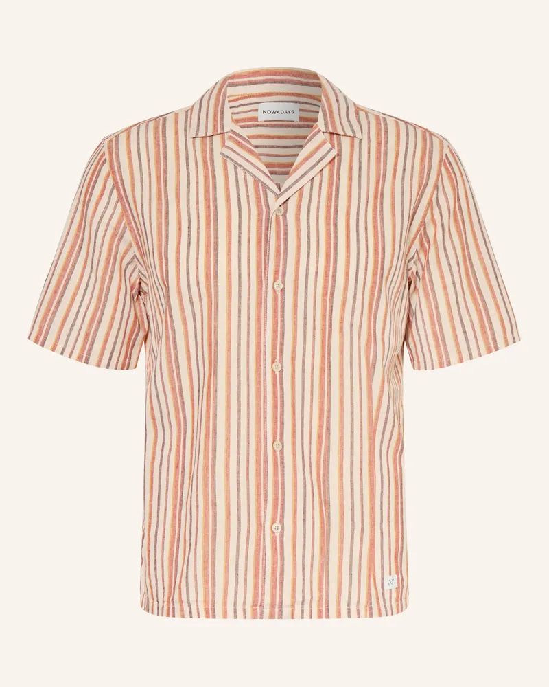 Nowadays Kurzarm-Hemd Regular Fit rot Beige