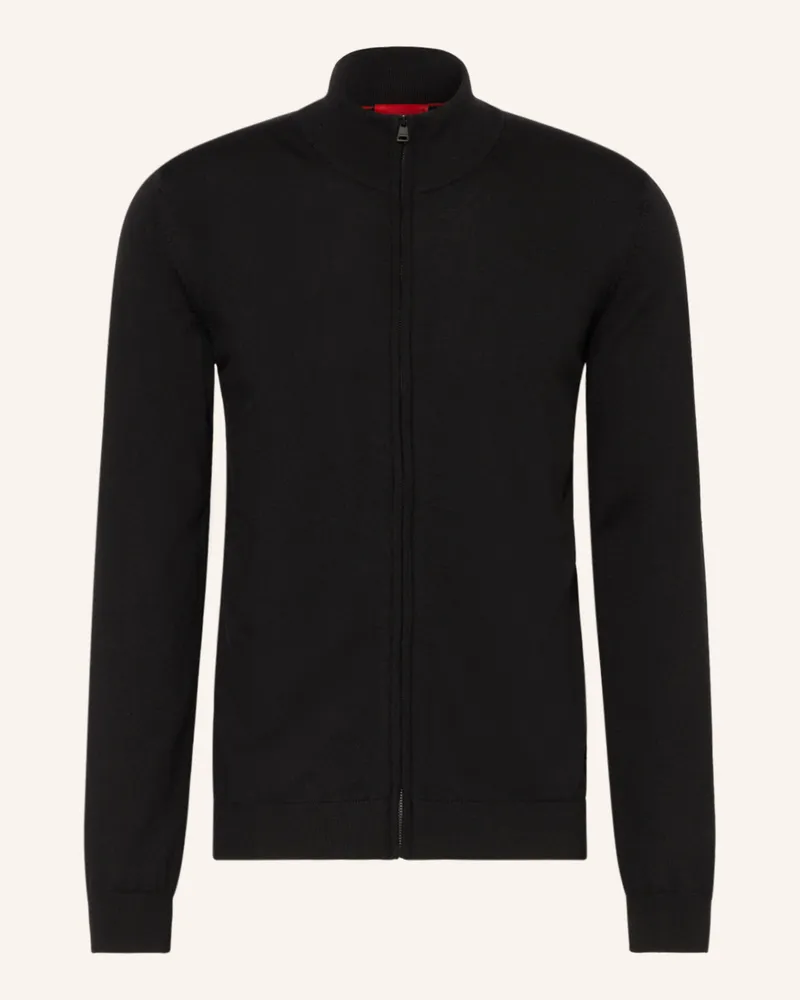 HUGO BOSS Strickjacke SAN JORGE Schwarz
