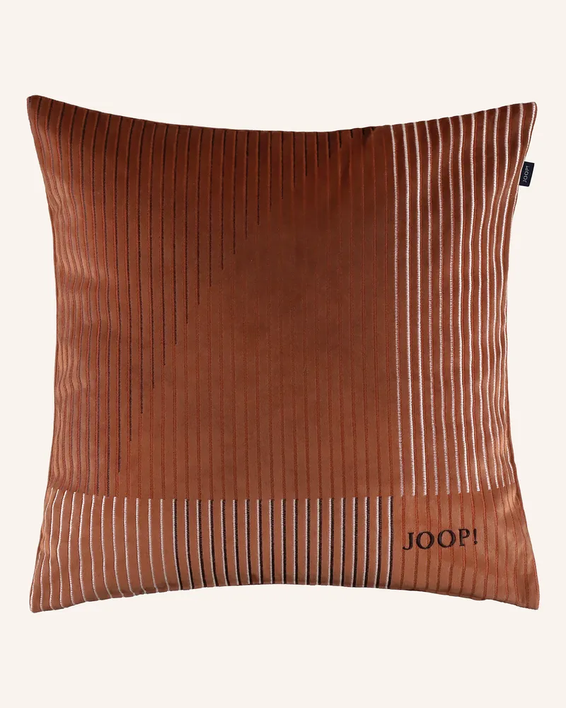 JOOP! Dekokissenhülle J!DIVIDED aus Samt Braun