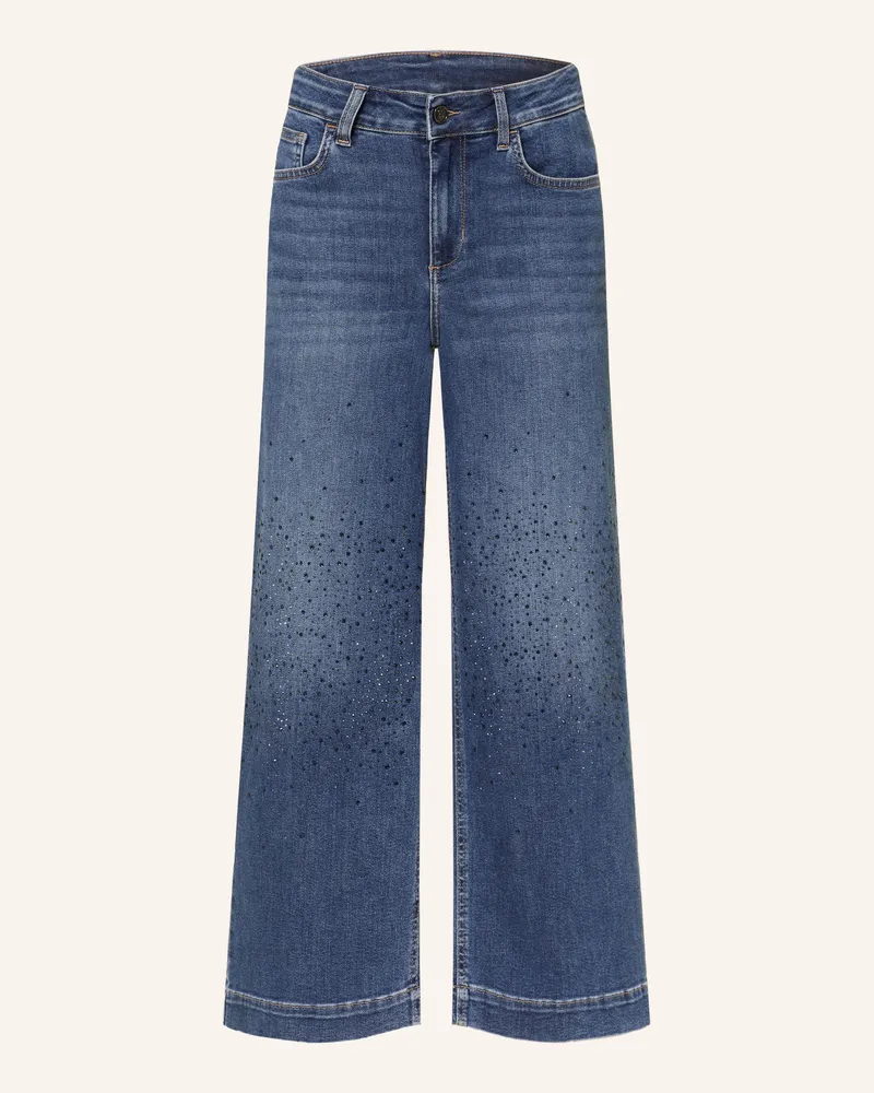 Liu Jo Jeans-Culotte Mit Schmucksteinen blau 79077