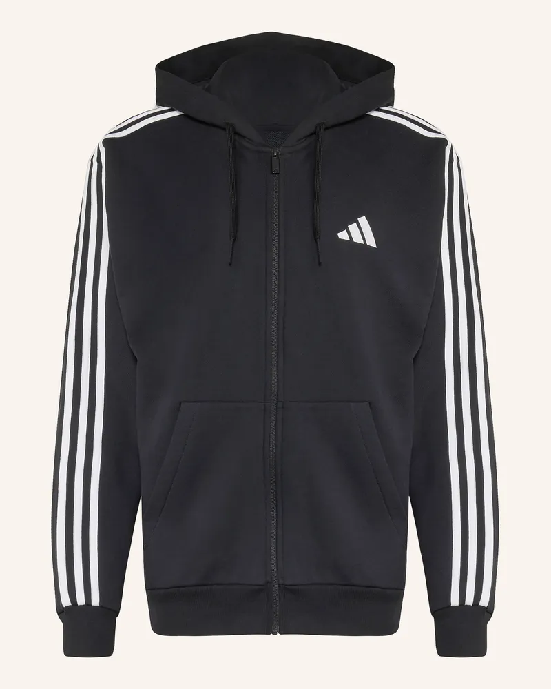 adidas Sweatjacke Essentials 3-Streifen schwarz Schwarz