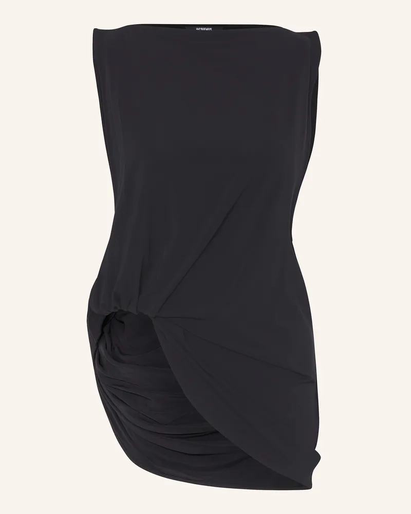 Jacquemus Blusentop LE HAUT PEPLO TOP mit Cut-out Schwarz