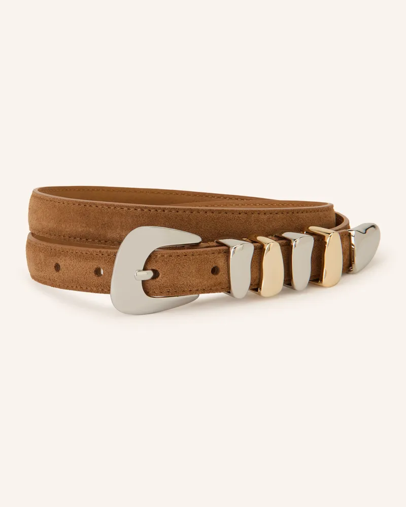 Claudie Pierlot Ledergürtel braun Cognac