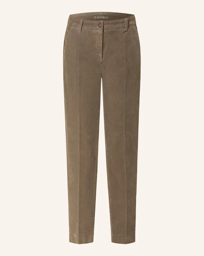 Cambio Cordhose Karina beige Grau