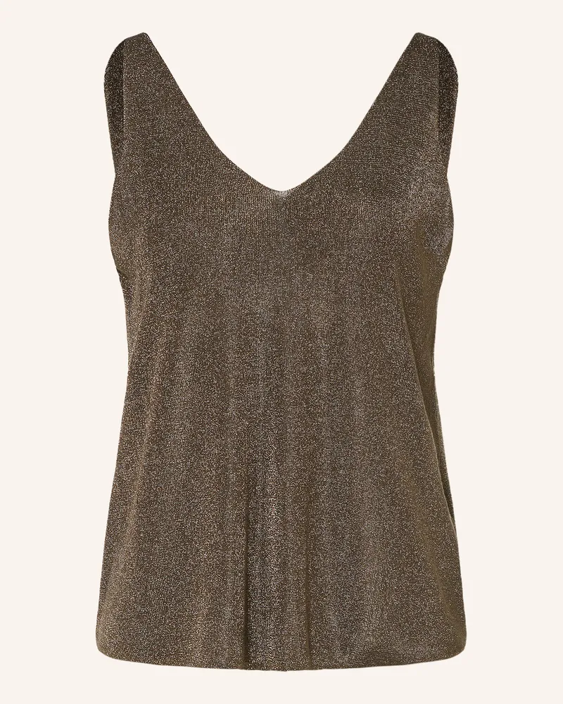 ba&sh Stricktop Zuani Mit Glitzergarn gruen Khaki