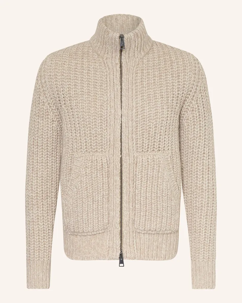 Roberto Collina Strickjacke mit Merinowolle und Alpaka Ecru