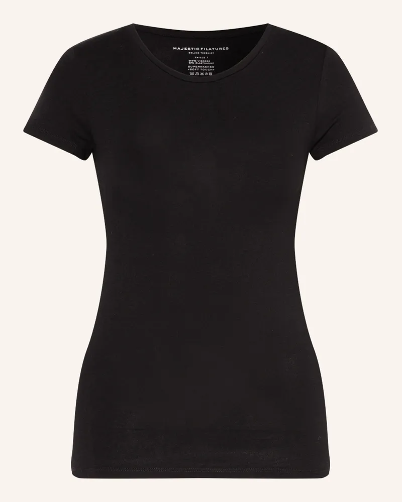 Majestic T-Shirt schwarz Schwarz
