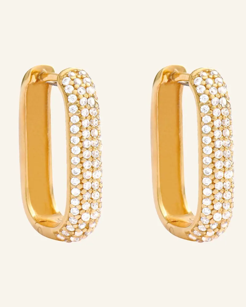 POMPIDOU Creolen Chloe Pavé By Glambou gold Gold