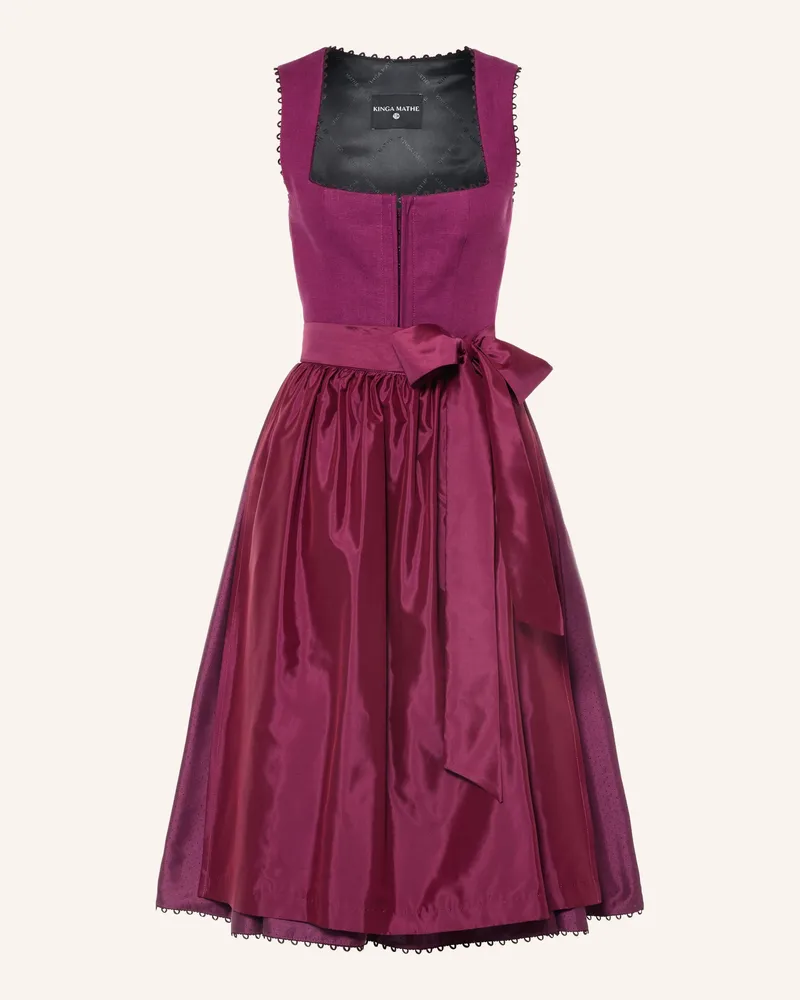 KINGA MATHE Dirndl München Mit Leinen lila Dunkellila