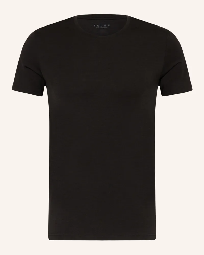 Falke T-Shirt Daily Climawool Mit Merinowolle schwarz Schwarz