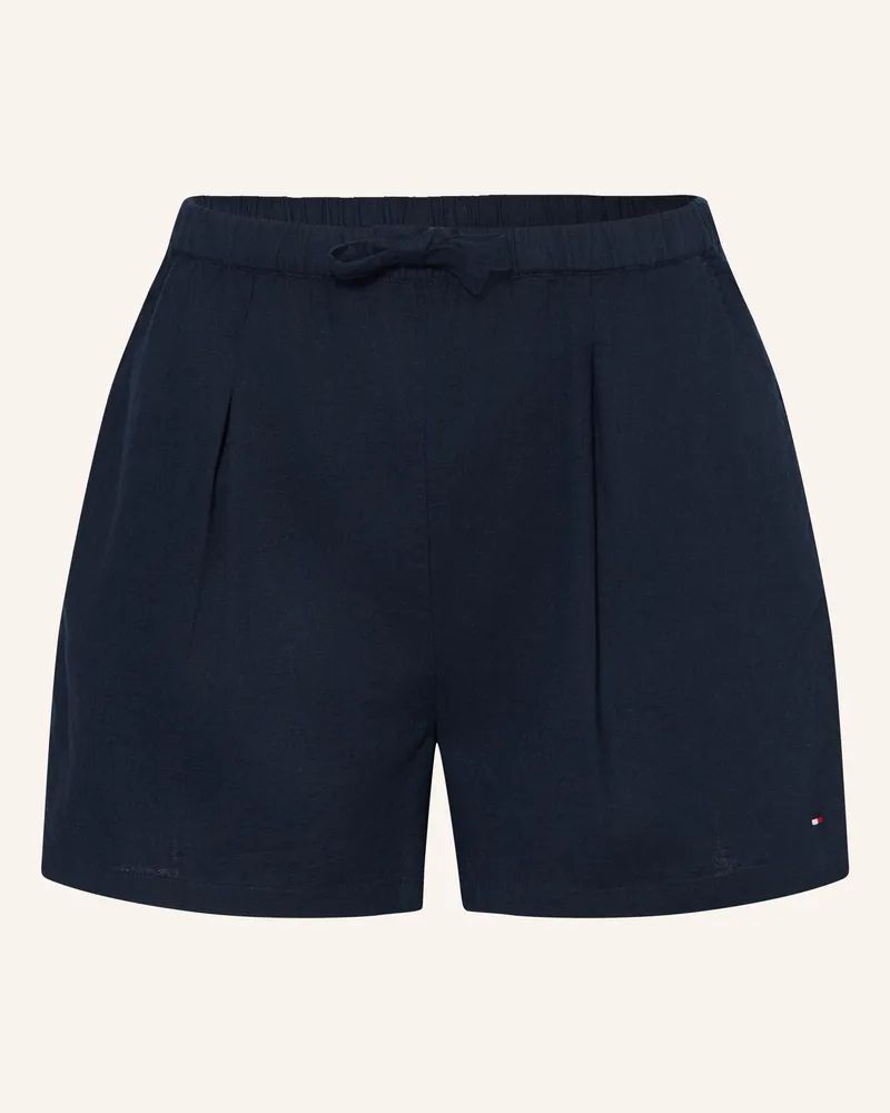 Tommy Hilfiger Shorts Mit Leinen blau Dunkelblau