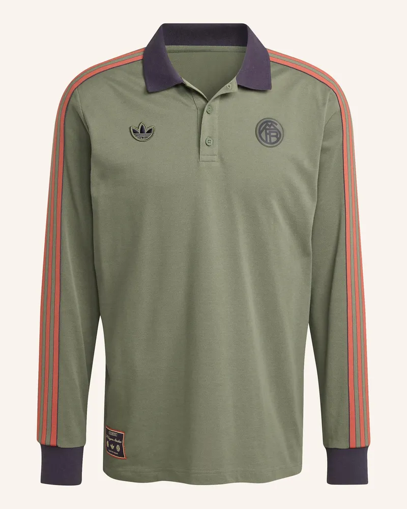 adidas Fc Bayern München Terrace Icons Langärmeliges Poloshirt gruen Grün