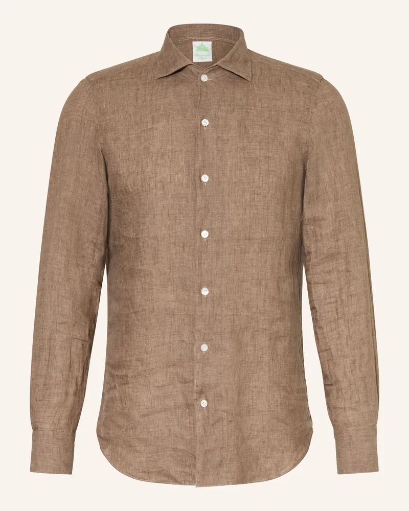 Finamore 1925 Leinenhemd Tokyo Nico Regular Fit braun Braun