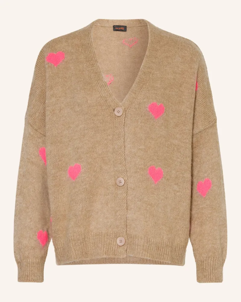 Miss Goodlife Strickjacke Mit Alpaka beige Camel