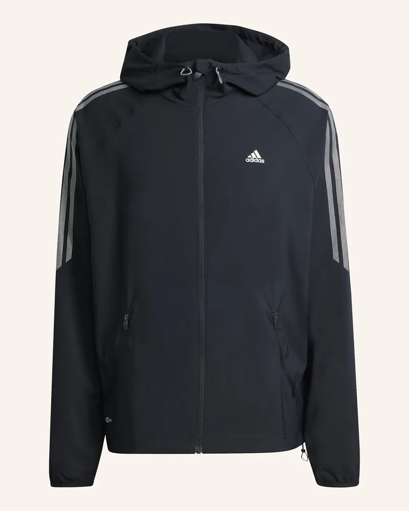 adidas Striped Regular Windrunner Jacke. blau Schwarz