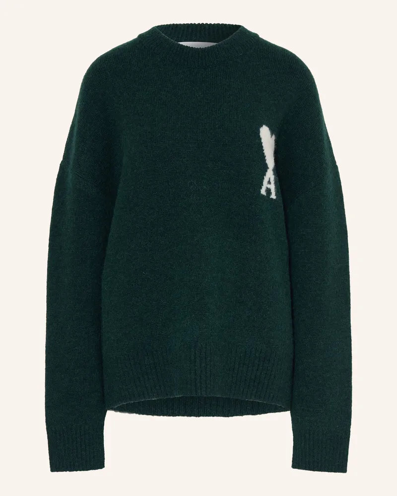 AMI Paris Pullover Mit Alpaka gruen Dunkelgrün