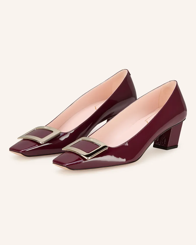 Roger Vivier Lack-Pumps Belle rot Dunkelrot
