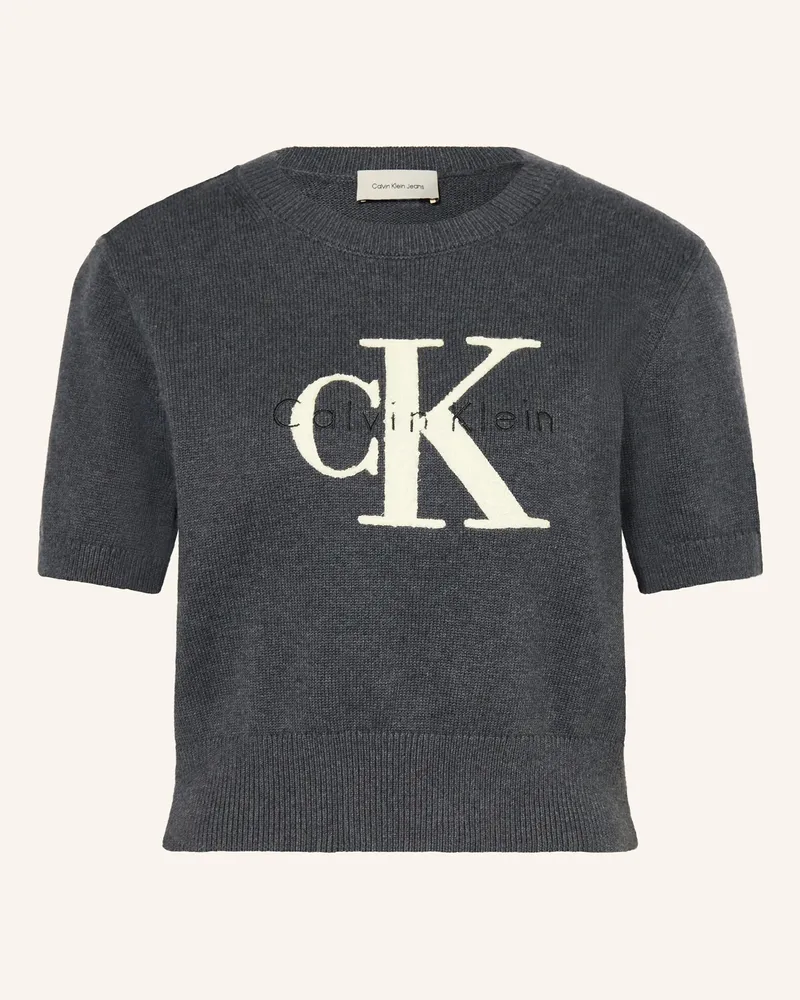 Calvin Klein Strickshirt grau Dunkelgrau