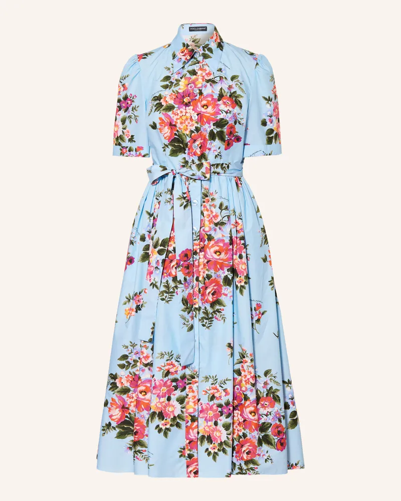 Dolce & Gabbana Hemdblusenkleid blau Hellblau