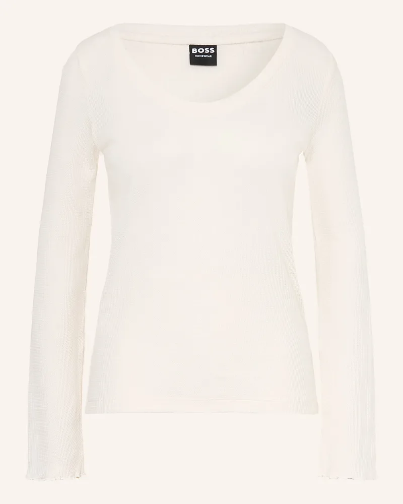 HUGO BOSS Schlafshirt COSY WAFFLE Creme