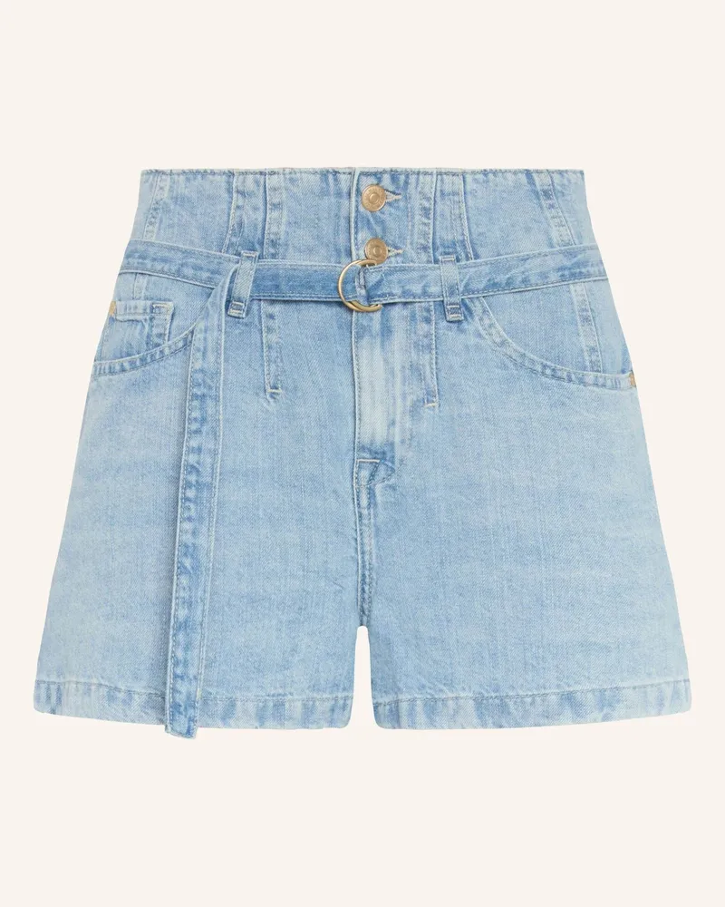 7 for all mankind BELTED Denim Shorts Blau