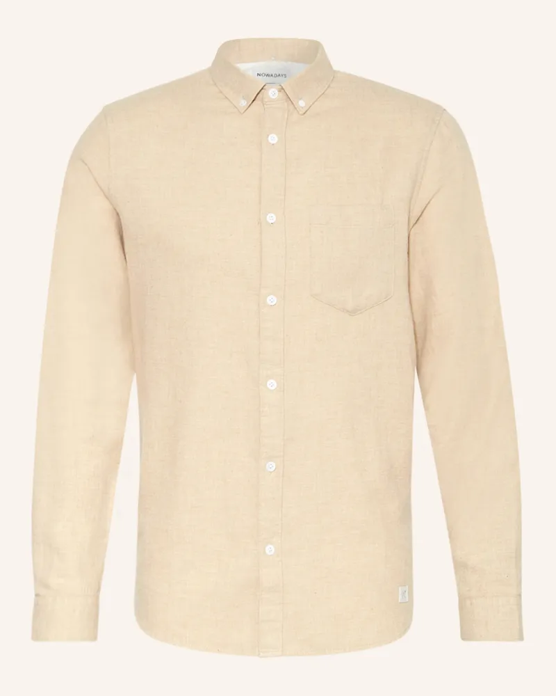Nowadays Hemd Slim Fit Beige