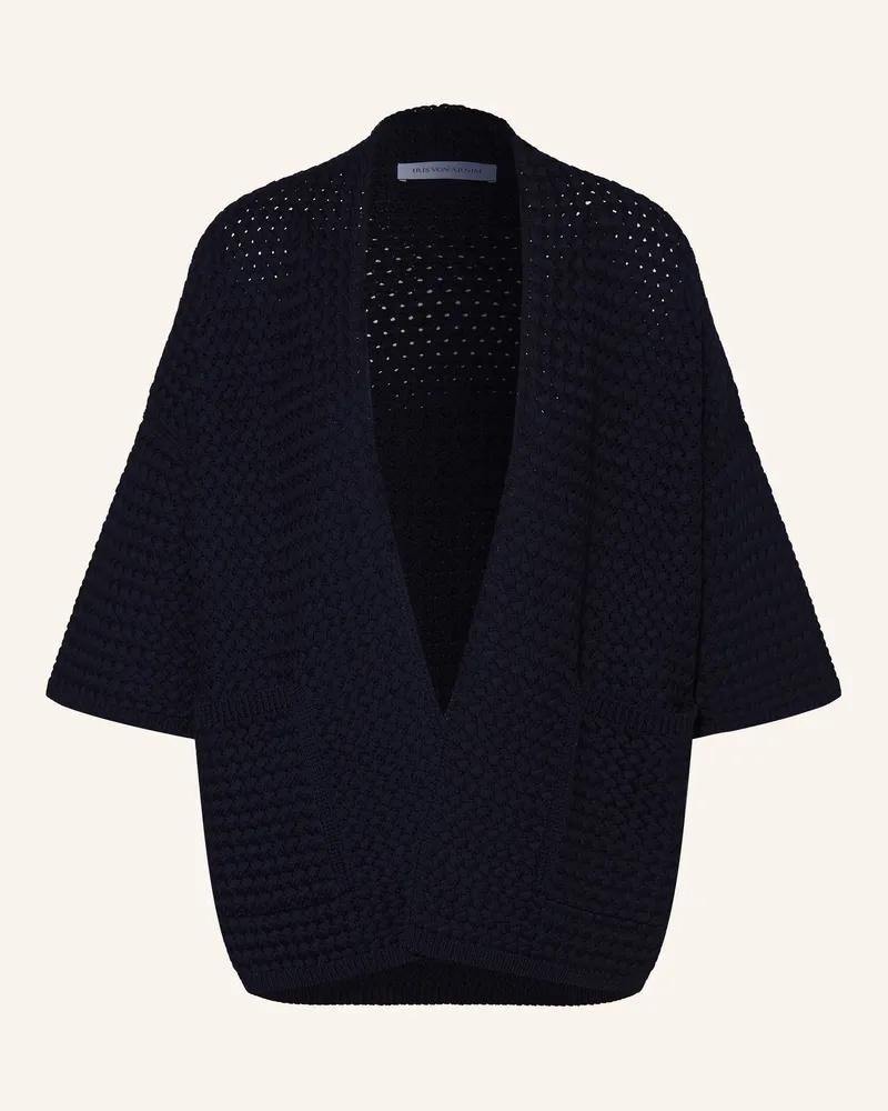 Iris von Arnim Strickhülle mit 3/4-Arm Dunkelblau