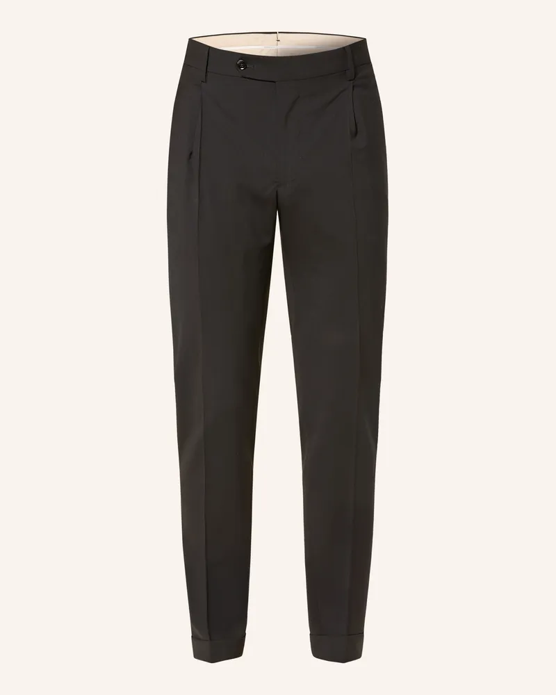 Berwich Anzughose Contemporary Fit schwarz Schwarz
