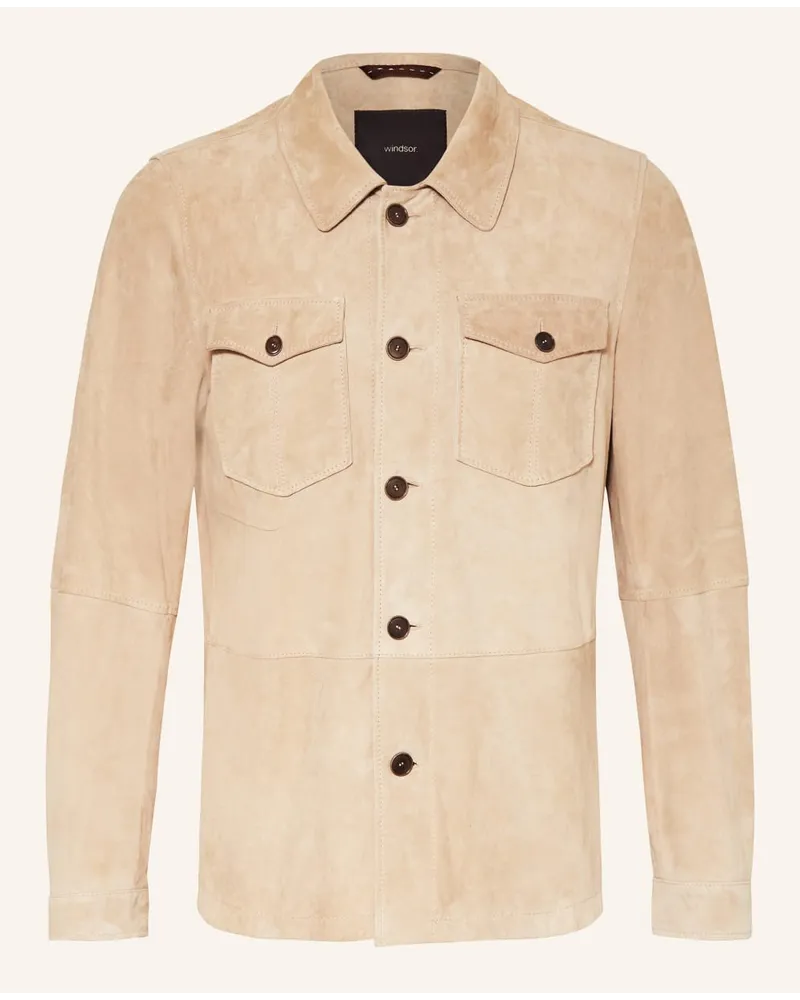 windsor. Lederjacke OLEANO Beige