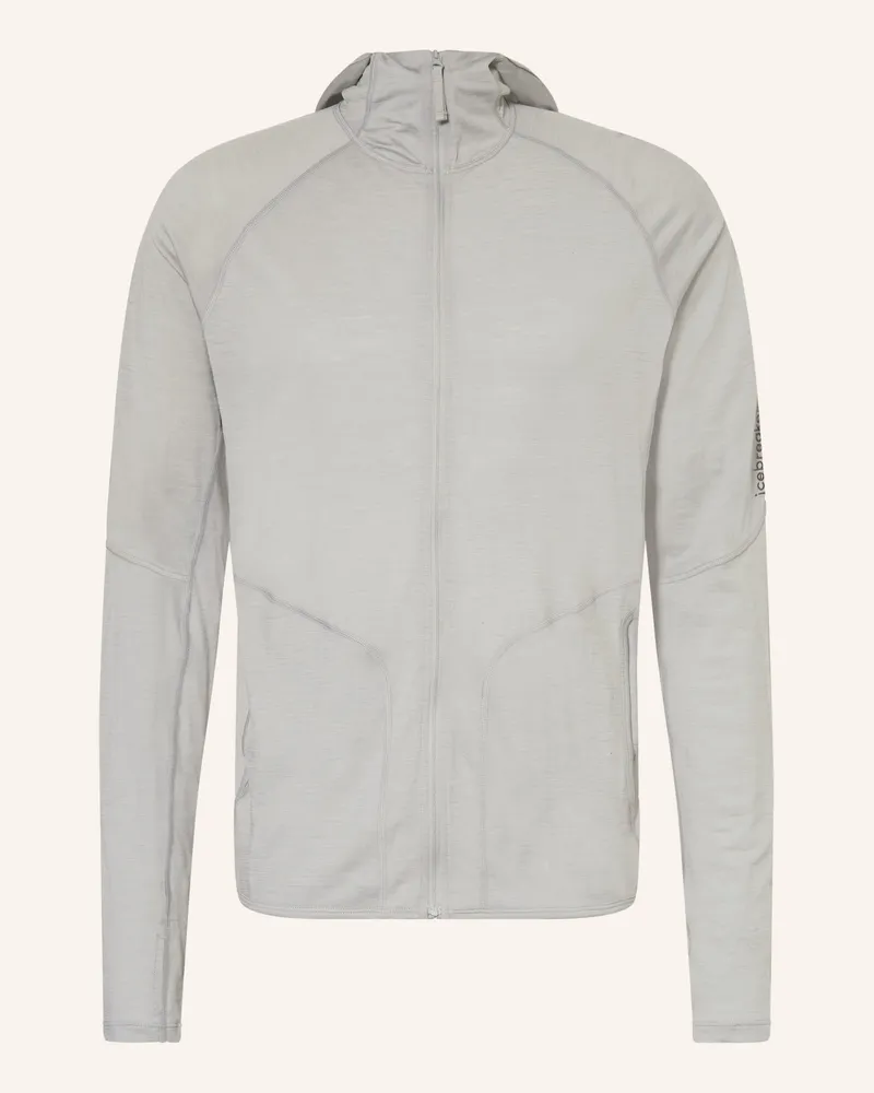 Icebreaker Midlayer-Jacke 150 Ace Aus Merinowolle grau Hellgrau