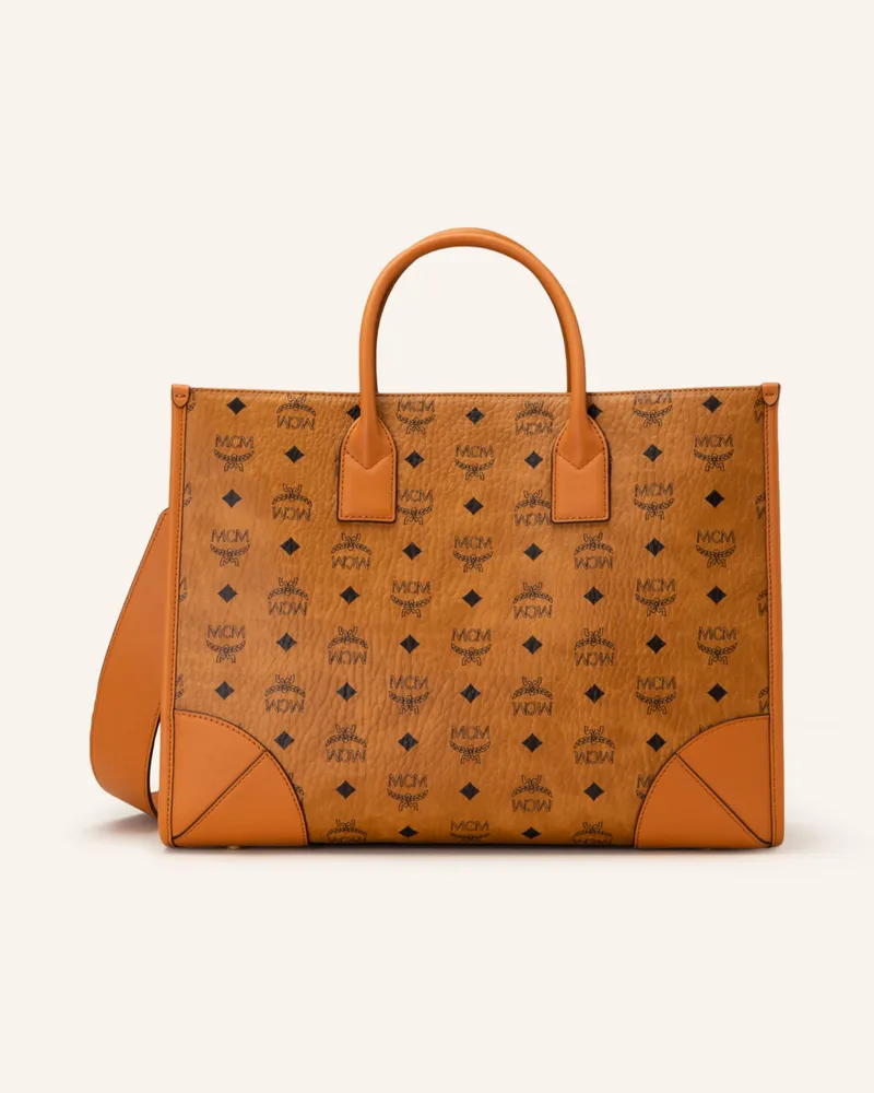 MCM Shopper MÜNCHEN LARGE mit Pouch Cognac
