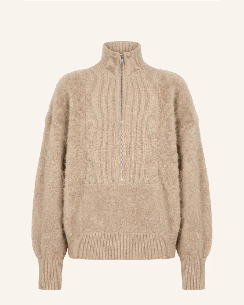 KIEFERMANN Kiefermann Women Pullover Aus Gebürstetem Kaschmir Mit Zipper-Kragen Olandra beige Beige