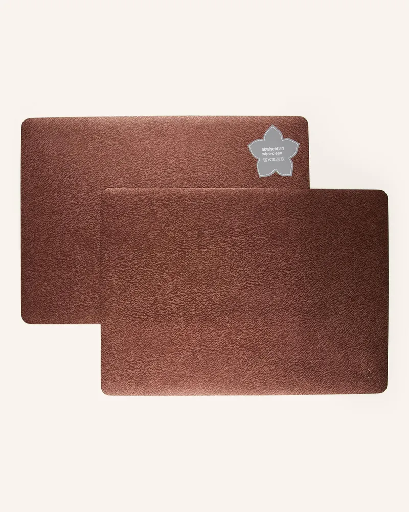 Pichler 2er-Tischset Pearl rot Braun