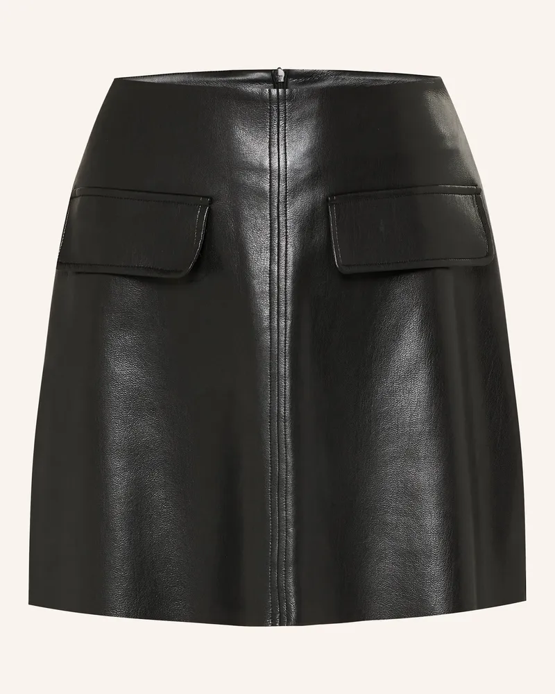 Mrs & HUGS Rock In Lederoptik schwarz Schwarz