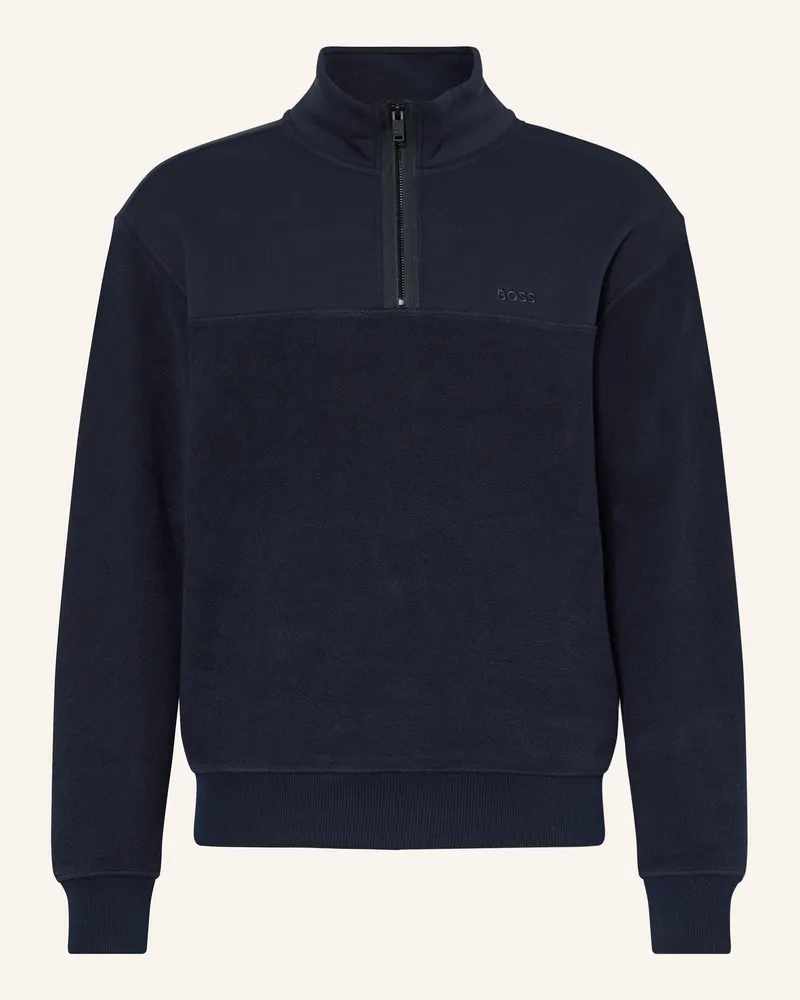 HUGO BOSS Sweat-Troyer WINTERBRUSH Dunkelblau
