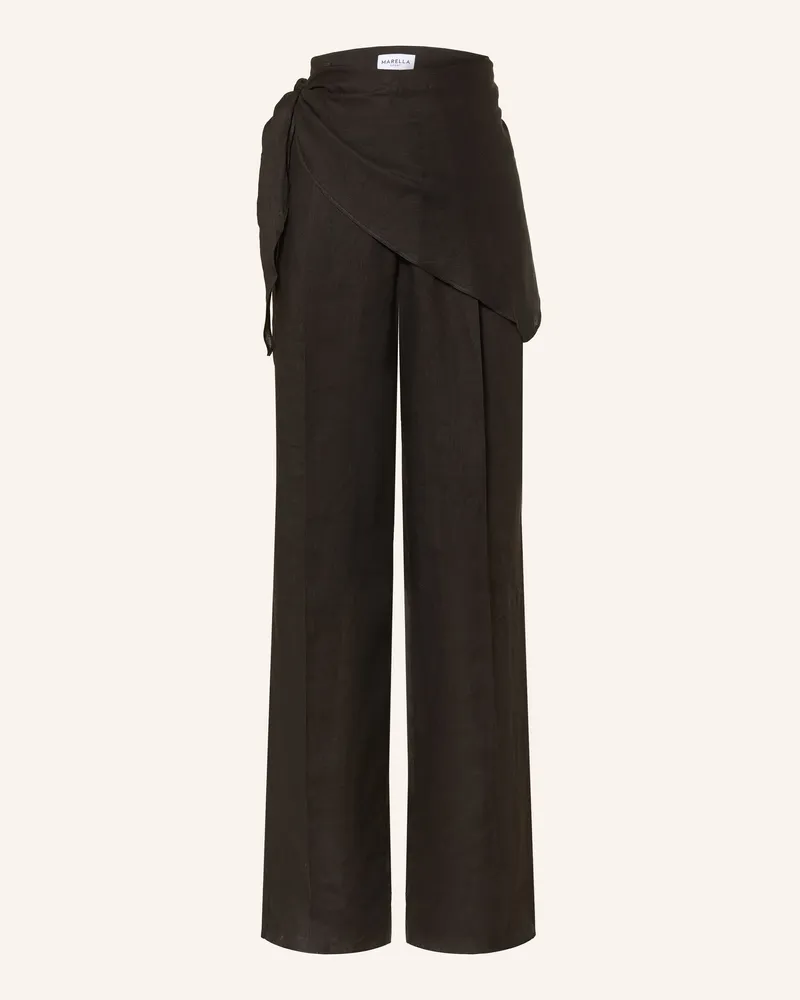 MARELLA Leinenhose MLSSOLISTA Schwarz