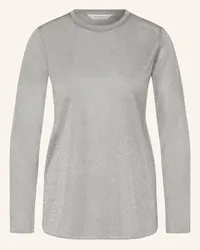 Max Mara Longsleeve ETRA mit Glitzergarn Silber