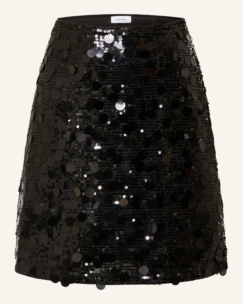 Darling Harbour Paillettenrock schwarz Black